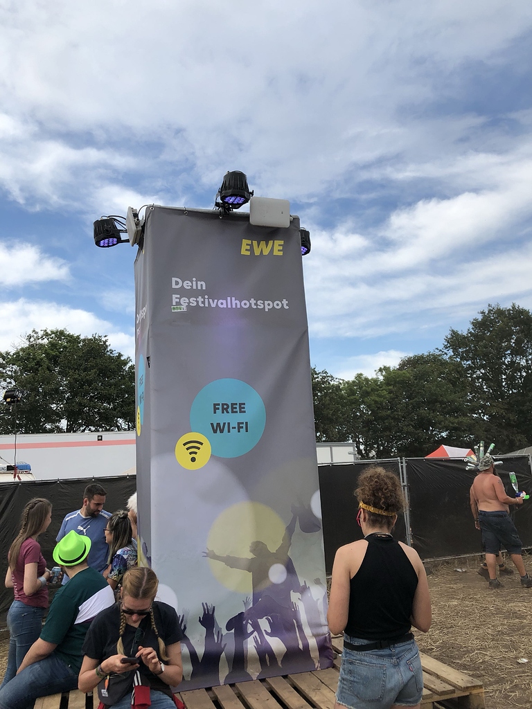 E500 WiFi Hotspot Deichbrand Music Festival with partner EWE TEL in