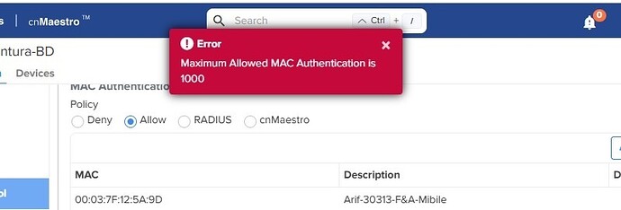 MAC authentication