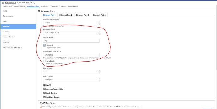1. AP Group Configuration