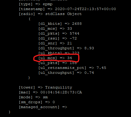 API - how to translate MCS values from the API into actual MCS values ...