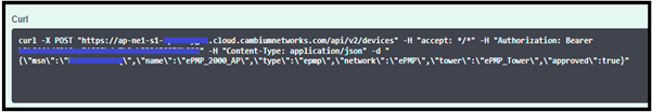 Curl command